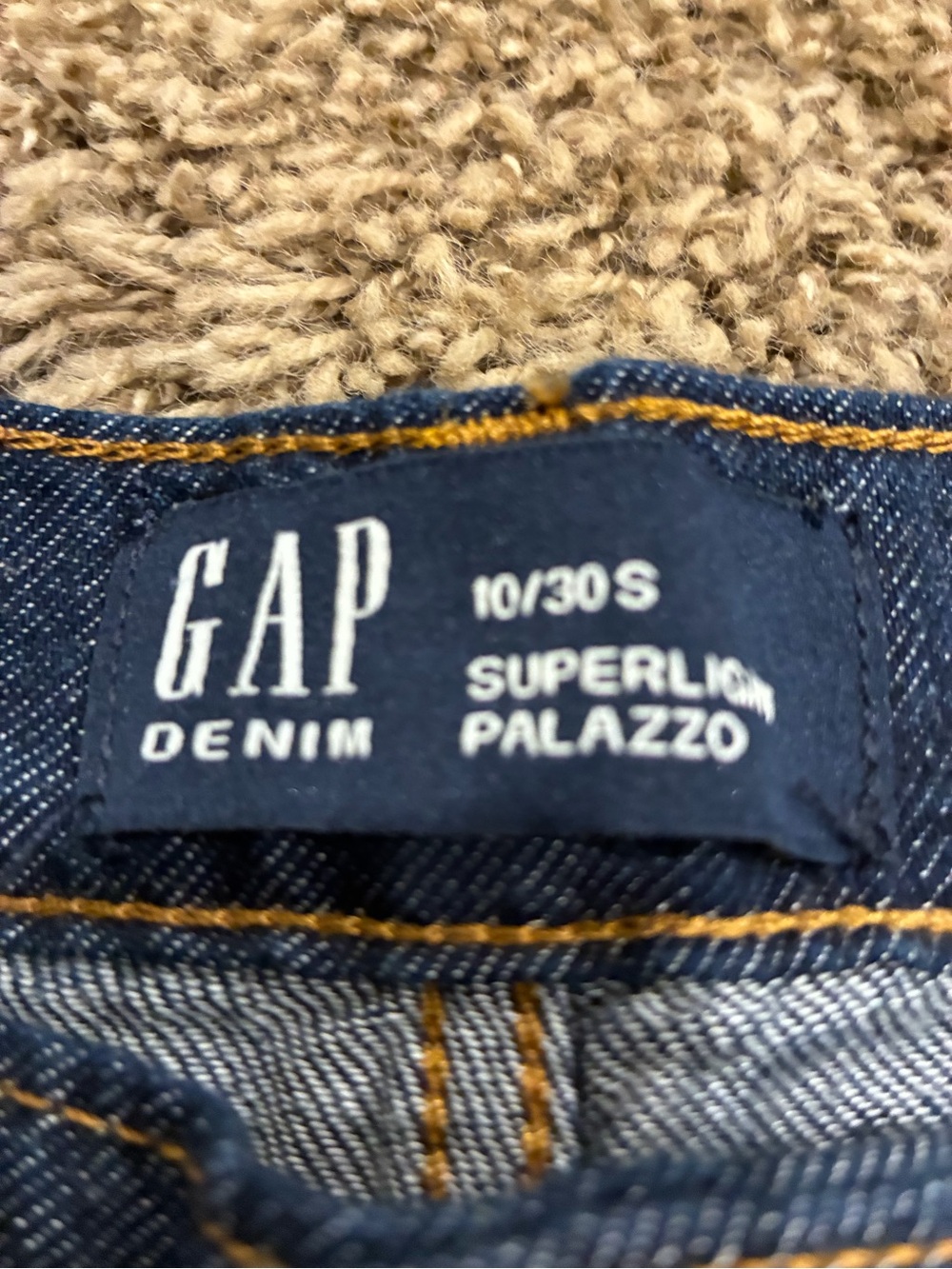 GAP Wide-Leg Dark Blue Denim Jeans Superlight Palazzo - Picture 6 of 16